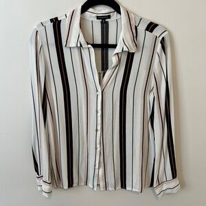 💜 2 for $30 / Dynamite Collared Striped Collared Button-up Blouse